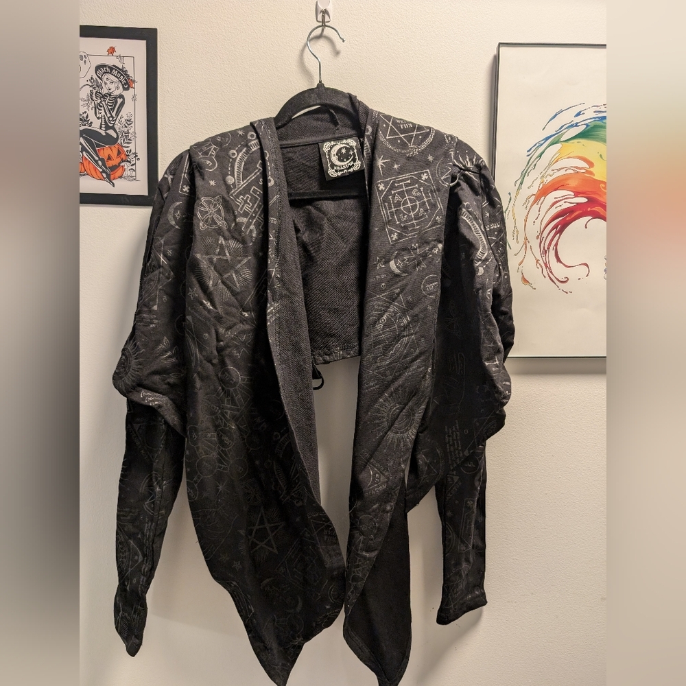 Black Patterned Women's Sweater